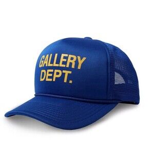 Gallery Department Logo Trucker Hat Blue Yellow NWT